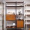 Vintage Teak and Metal Wall Shelving Unit, 1960s 4