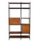 Vintage Teak and Metal Wall Shelving Unit, 1960s 1