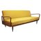 Mid-Century Mustard Velvet Sofa Bed attributed to Greaves & Thomas, 1960s, Image 1