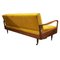 Mid-Century Mustard Velvet Sofa Bed attributed to Greaves & Thomas, 1960s, Image 3