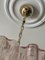 Grand Lustre en Verre de Murano Rose avec Pied de Lampe Plaqué Or 9