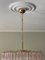 Large Chandelier in Pink Murano Glass with Gold Plated Lamp Base, Image 8