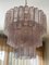 Large Chandelier in Pink Murano Glass with Gold Plated Lamp Base 7
