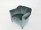 Vintage Velvet Club Chair, France, 1940s 4