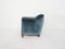 Vintage Velvet Club Chair, France, 1940s 6