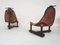 Saddle Leather Lounge Chairs, Brazil, 1960s, Set of 2 5