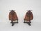 Saddle Leather Lounge Chairs, Brazil, 1960s, Set of 2 7