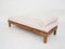 Sofá cama holandés de madera con tapicería de peluche, años 40, Imagen 7