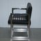 Black Leather & Chrome Office Desk Chair, Image 11