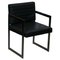 Black Leather & Chrome Office Desk Chair, Image 1