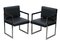 Black Leather & Chrome Office Desk Chair 2