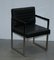 Black Leather & Chrome Office Desk Chair, Image 8