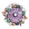 Anillo hidrotermal de amatista, perlas, esmeraldas, zafiros, diamantes, oro y plata, Imagen 1