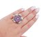 Hydrothermaler Amethyst, Perlen, Smaragde, Saphire, Diamanten, Gold & Silber Ring 5