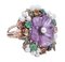 Hydrothermal Amethyst, Pearls, Emeralds, Sapphires, Diamonds, Gold & Silver Ring 2