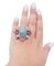 Aquamarine, Sapphires Diamonds, 14 Karat Rose Gold & Silver Ring, 1960s 4