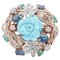 Anello turchese, zaffiri, smeraldi, tsavorite, diamanti, oro rosa e argento, anni '70, Immagine 1
