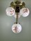 Lampada da soffitto Art Déco con 5 sfere in vetro opalino, 1939, Immagine 2