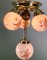 Lampada da soffitto Art Déco con 5 sfere in vetro opalino, 1939, Immagine 4