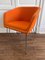 Orangefarbene Stühle, 1970er, 2er Set 6
