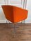 Orangefarbene Stühle, 1970er, 2er Set 4