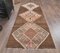 Vintage Turkish Brown Runner Rug 8