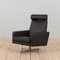 Mid-Century Danish Black Leather Recliner Lounge Chairs by Svend Skipper, 1980s, Set of 4 5