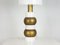 Italienische Tischlampe aus weißem Acrylglas & goldenem Metall, 1960er 2