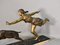 Emile Joseph Carlier, Art Deco Skulptur Diana the Jägerin, 1920er, Bronze & Bronze 19