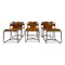 Italienische Esszimmerstühle aus Leder & Chrom, 1960er, 6er Set 14