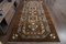 Vintage Turkish Hand-Knotted Brown Oushak Kilim Runner Rug, Image 1