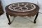 Antique Orient Wood Hand-Carved Indian Anglo Round Dining Table, 1890s 1
