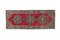 Vintage Turkish Handmade Red Runner Rug, Image 1