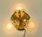 Hollywood Regency Deckenlampe aus Messing & Glas von Deknudt, 1970er 4