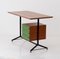 Table de Bureau Vintage en Teck et Fer Laqué Noir, Italie, 1950s 7