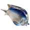 Moderner tropischer Fisch aus blauem Muranoglas im Stil von Seguso, 1970er 1