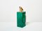 Emerald Green Goatskin & Brass Thermos Carafe by Aldo Tura, 1960, Image 9