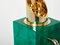 Emerald Green Goatskin & Brass Thermos Carafe by Aldo Tura, 1960, Image 3