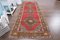 Vintage Turkish Handmade Red Runner Rug 7