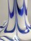 Lampe à Suspension Postmoderne en Verre de Murano Bleu et Blanc attribuée à Mazzega, Italie, 1970s 10