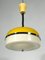 Vintage Italian Yellow and White Perspex Hanging Lamp, 1960s 10