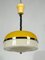 Vintage Italian Yellow and White Perspex Hanging Lamp, 1960s 1
