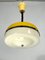 Lampe à Suspension Vintage en Perspex Jaune et Blanc, Italie, 1960s 5