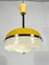 Vintage Italian Yellow and White Perspex Hanging Lamp, 1960s 2