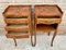 Vintage French Bedside Tables in Marquetry and Bronze Hardware, 1920, Set of 2 8