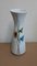 Vintage German White Ceramic Slim Vase with Colored Geometric Decor, 1960s, Image 1