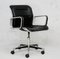 French Office Armchair in Black Leather and Aluminum, 1970 26