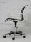 French Office Armchair in Black Leather and Aluminum, 1970 20
