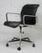 French Office Armchair in Black Leather and Aluminum, 1970 10