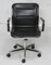 French Office Armchair in Black Leather and Aluminum, 1970 25